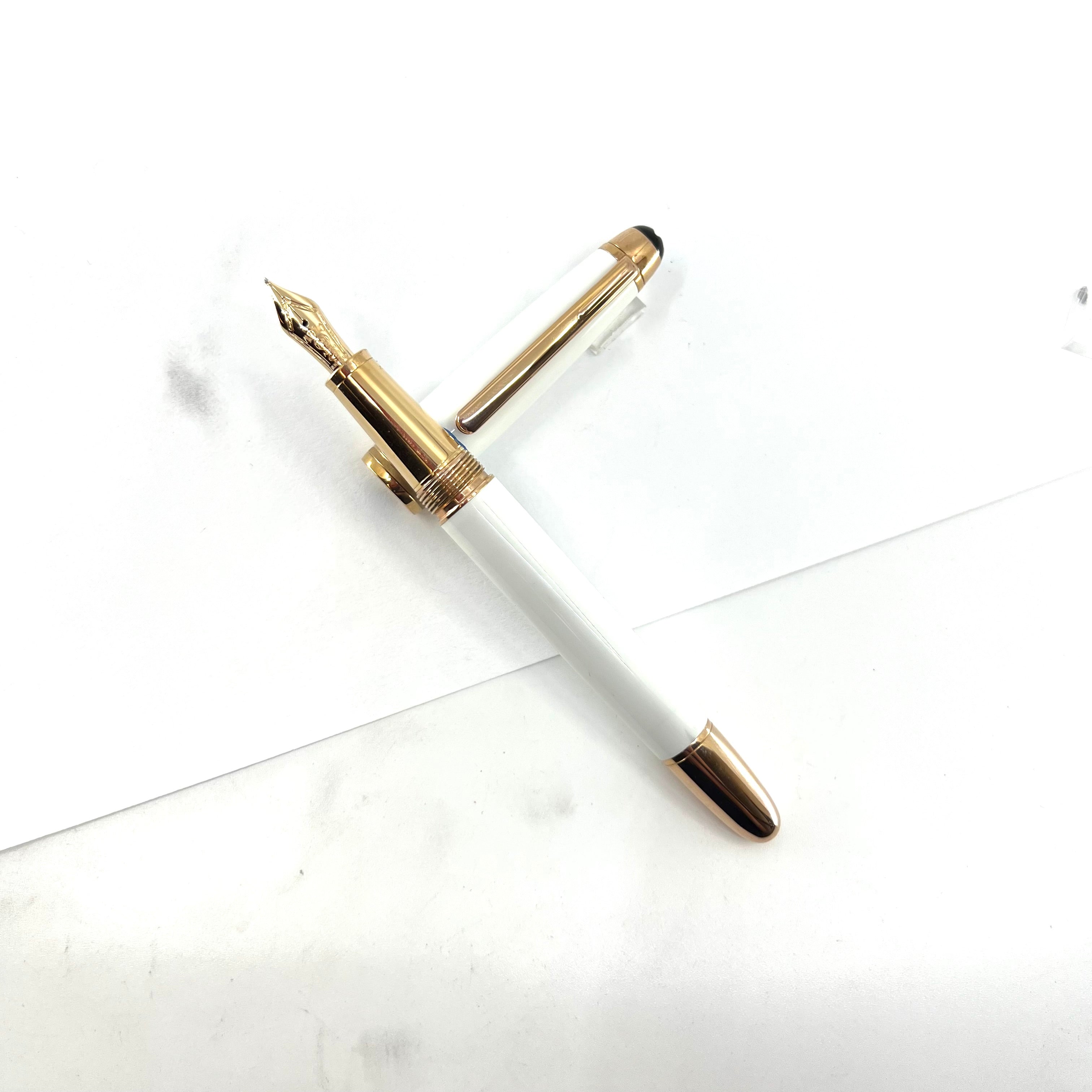 Montblanc Meisterstuck White Solitaire #145 Classique Fountain Pen