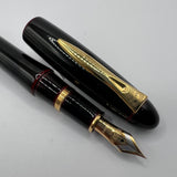 Platinum Izumo Urushi Akatame(Red) Hand Painted Lacquer Oversized Fountain Pen  - Fine 18kt Gold Nib