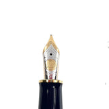 Pelikan Black M1005 Fountain Pen - Platinum Plated Trim