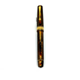 OMAS Original Style Facetted Paragon Extra Arco Bronze Celluloid Fountain Pen-Medium 18kt Gold Nib