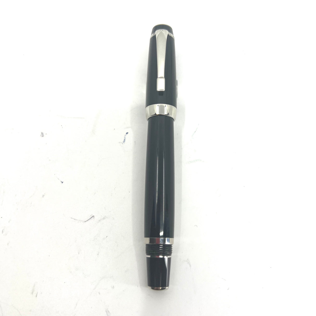 Montblanc Black Resin Larger Size Boheme Fixed Nib (Non- Retractable- No Stone in Clip) Fountain Pen