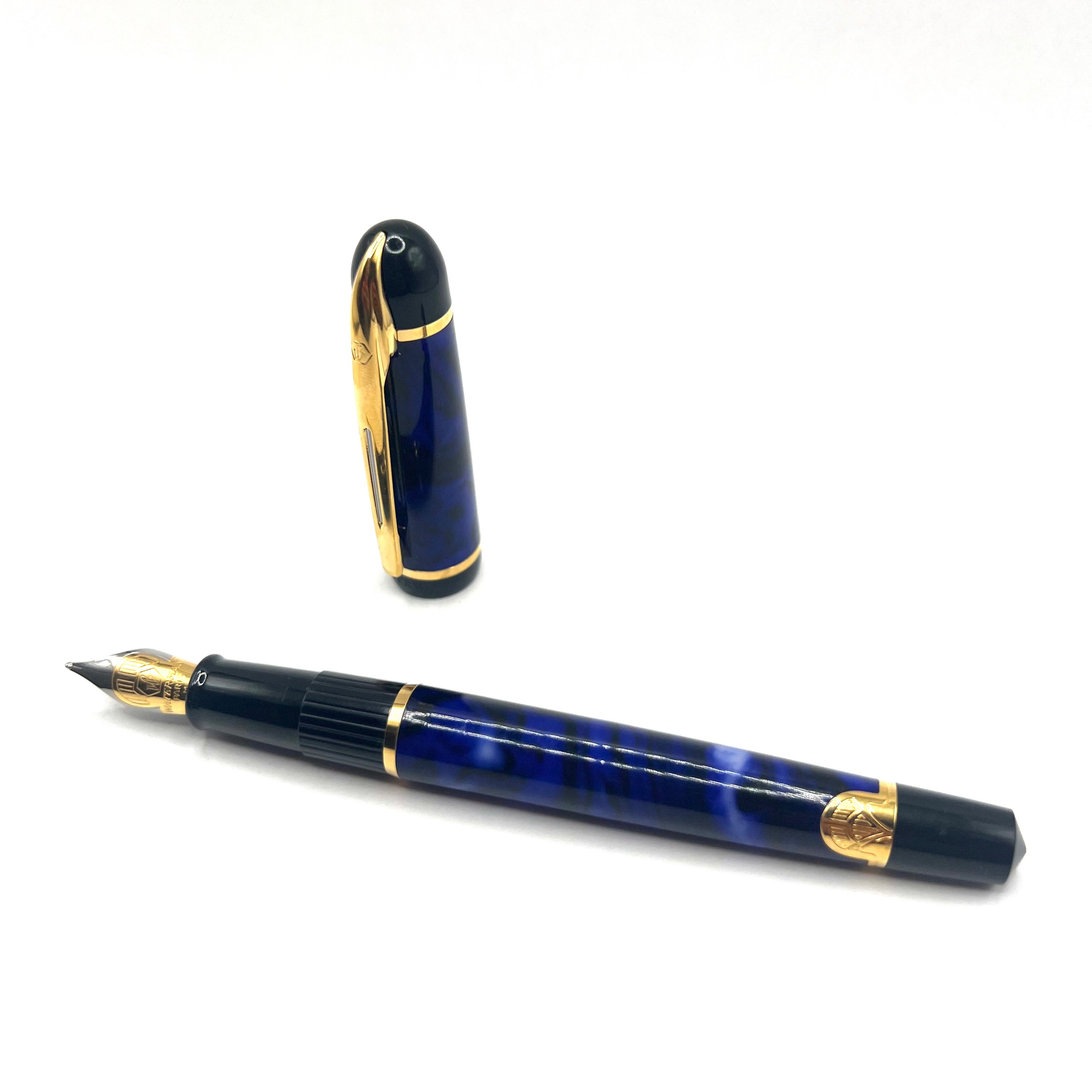 Waterman Phileas Second Generation Blue Marble Fountain Pen
