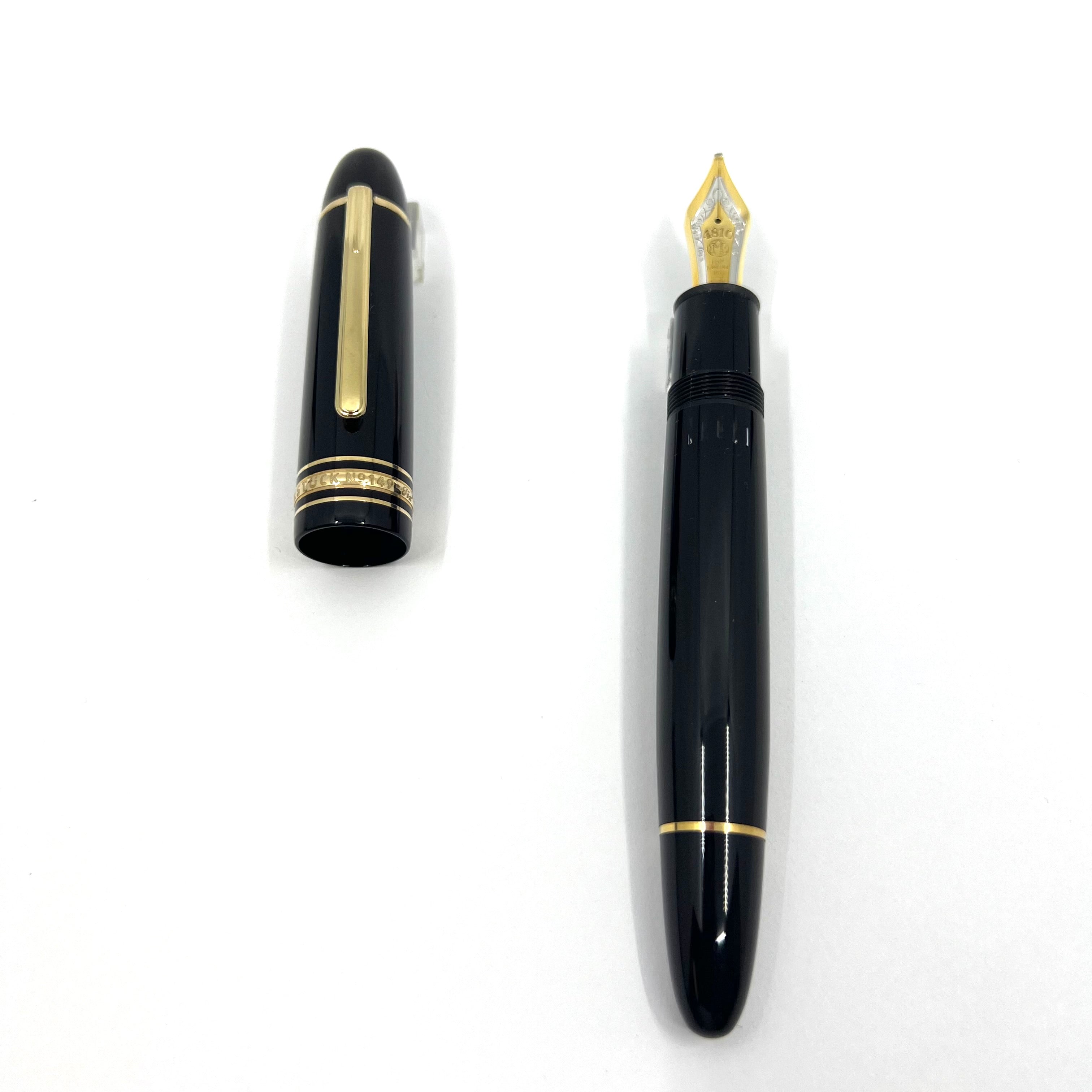 Montblanc Black Meisterstuck #149 Fountain Pen-Broad Oblique