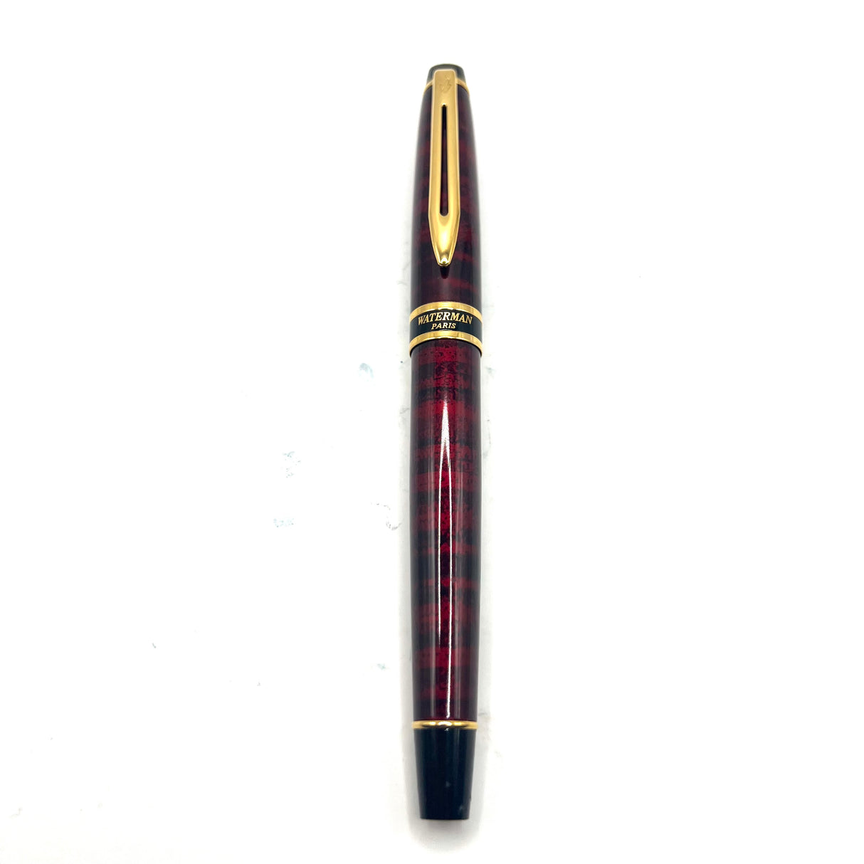 Waterman Expert Dune Red & Black Fountain Pen - Medium Gold-Plated Nib