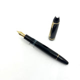 Montblanc #146 LeGrand Meisterstuck Black Resin Fountain Pen  - Flexible Broad 14kt Gold Nib