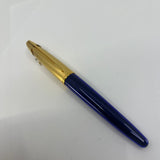 Waterman Edson Blue Translucent Fountain Pen - Medium 18kt Gold  Nib
