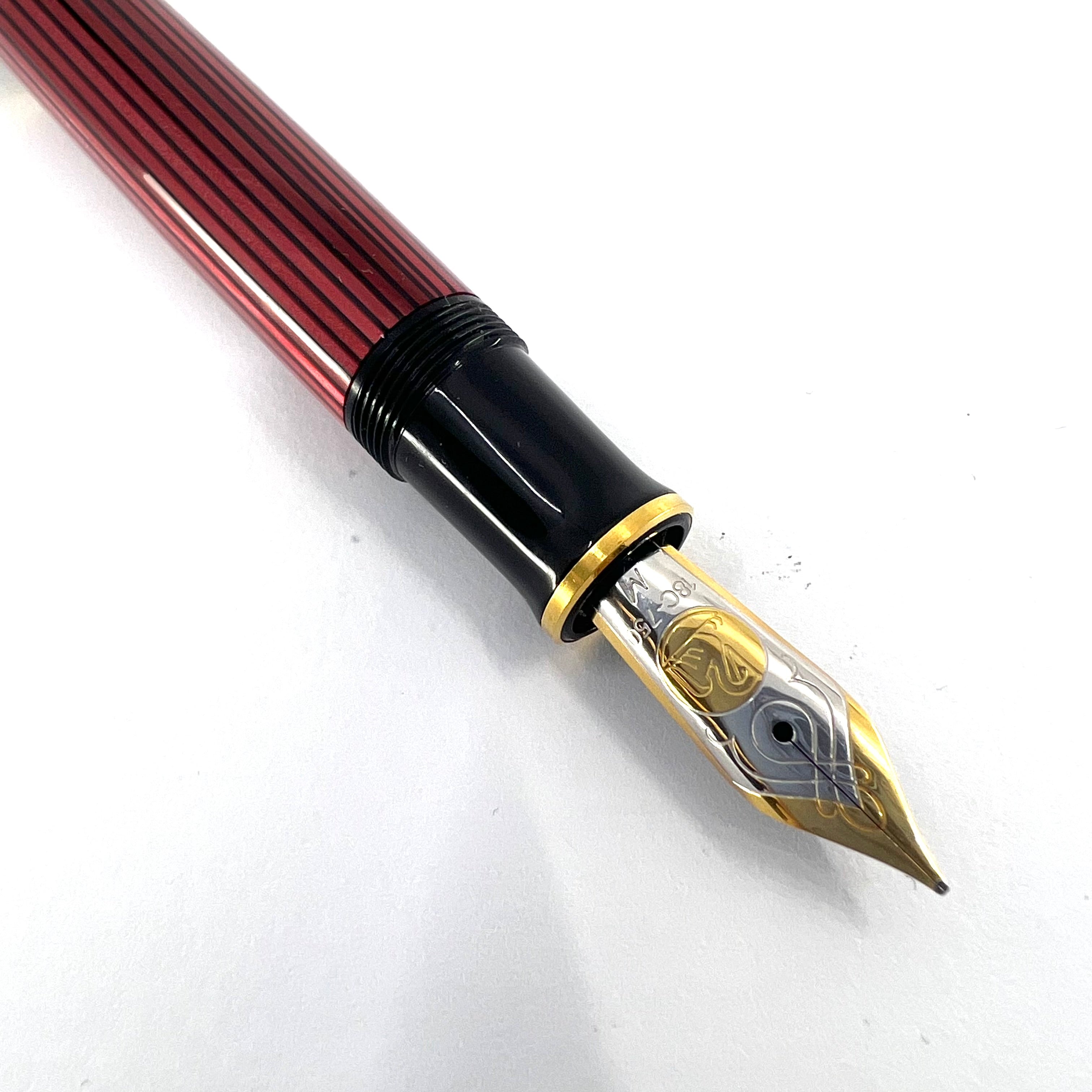 Pelikan M800 Black/Red Striped Fountain Pen - The Original