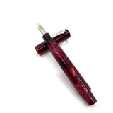 Marlen Eclisse Marbled Black & Lustrous Red Fountain Pen