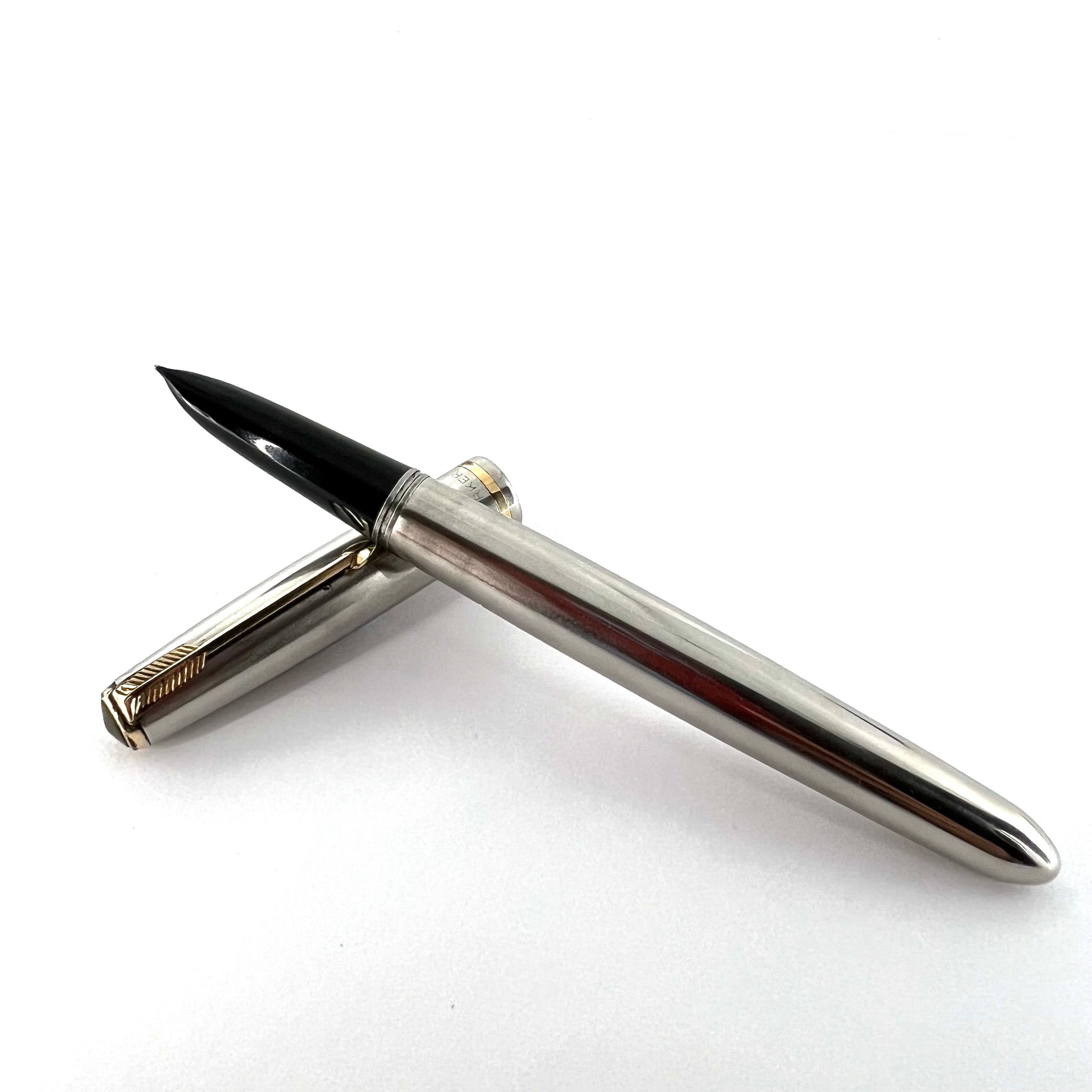 Parker 51 Aerometric Flighter Full Stainless Steel Set – Fountain