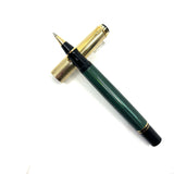 Pelikan Souveran R650 Rollerball - Gold Vermeil Cap - Green Striated Barrel