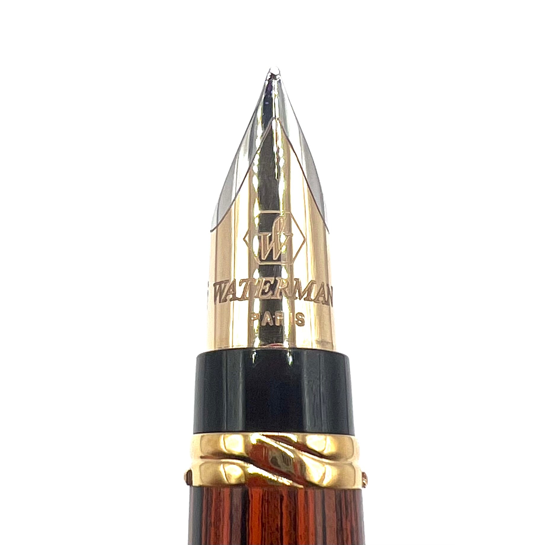 Waterman Liaison Black/Orange Woodgrain Fountain Pen- Medium 18kt