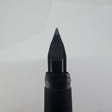 Rotring #600 Black Metal Six-Sided Fountain Pen - Medium Stainless Steel Nib