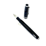 Taccia Staccato Lunar Blue Oversized Fountain Pen - Fine Stainless Steel Nib