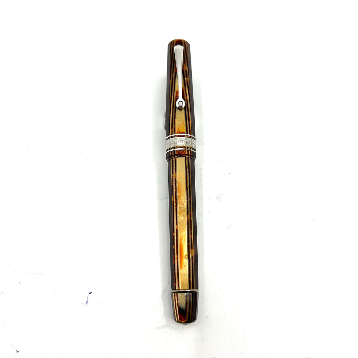 Omas Paragon Exquisite Celluloid Arco Rollerball - Facetted Body - High Tech Trim