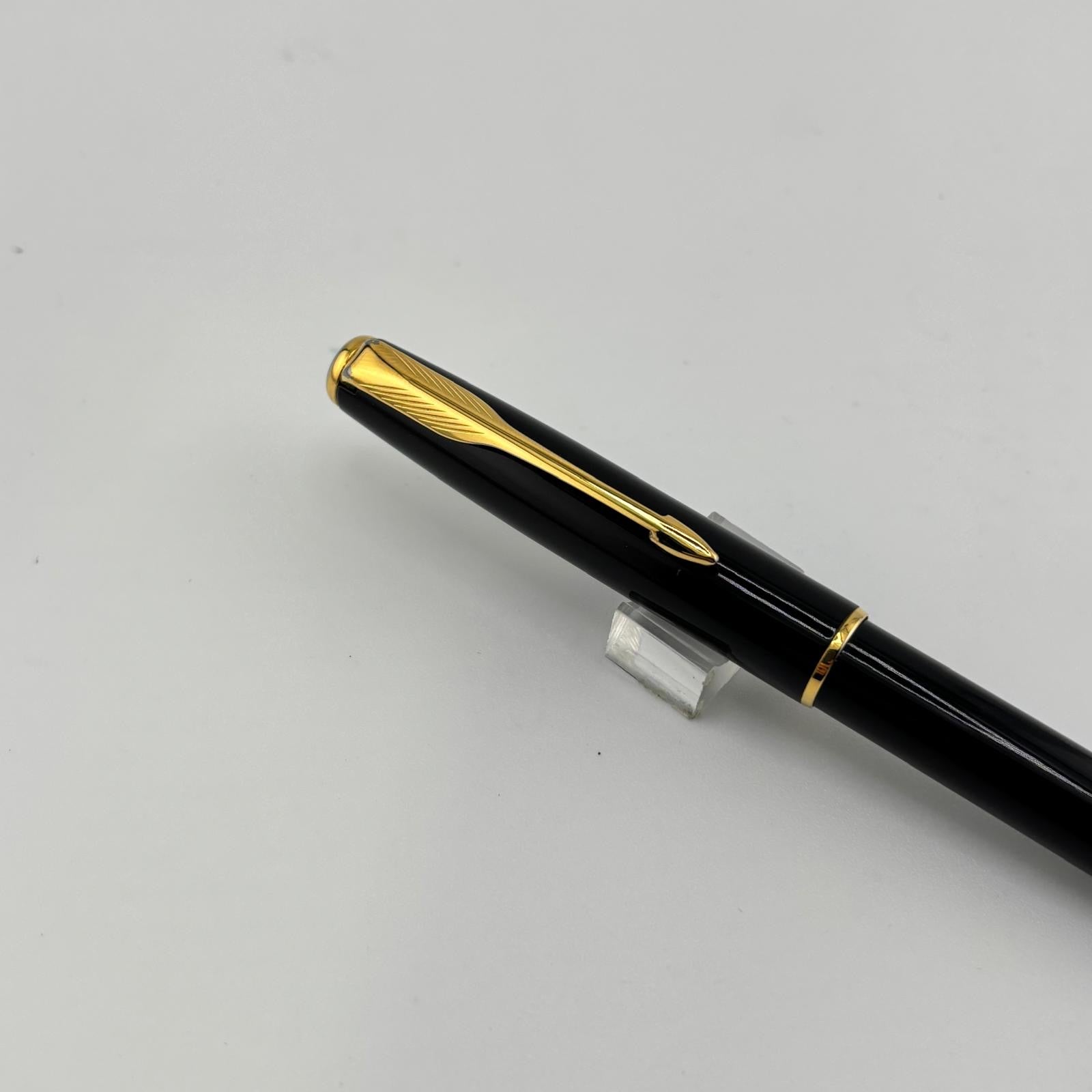 Parker Sonnet Black Lacquer Gold trim circa 1995 - Ball Pen