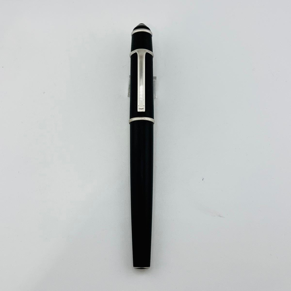 Cartier Diabolo Black Matte rubber touch Satin silver trim - Fountain Pen