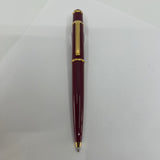 Cartier Diabolo Bordeaux Red  Ballpoint Pen - Gold-Plated Trim - RARE!