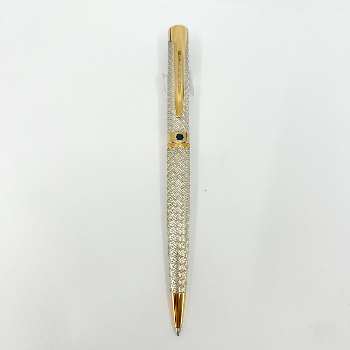 Waterman L'Etalon Beautiful Sterling Silver Basket Weave Design Ballpoint Pen