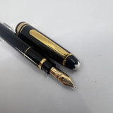 Montblanc Meisterstuck Mozart Black Resin Fountain Pen - Broad 14kt Gold  Nib