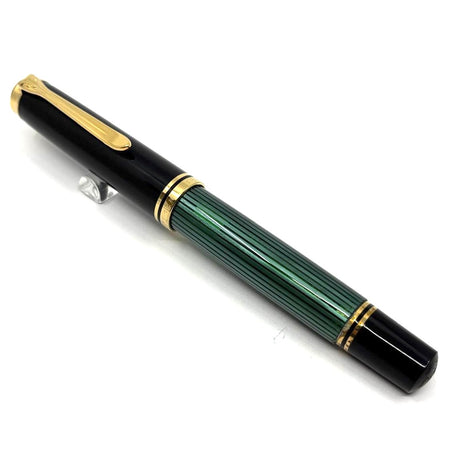 Pelikan Souveran M1000 Green Striped Barrel/Black Cap Fountain Pen