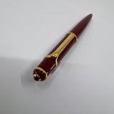 Cartier Diabolo Bordeaux Red  Ballpoint Pen - Gold-Plated Trim - RARE!