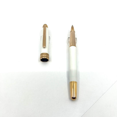 Montblanc White Solitaire Red Gold-Plated Classique Rollerball