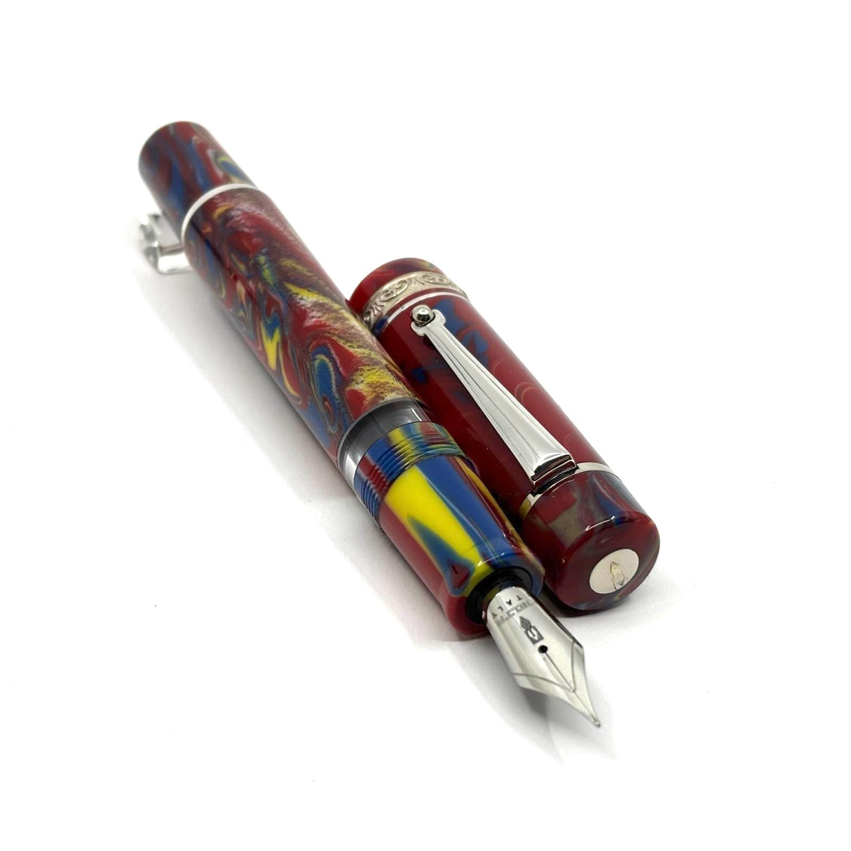 Delta Gallery Blue Moon Fountain Pen in Multi-colored Resin