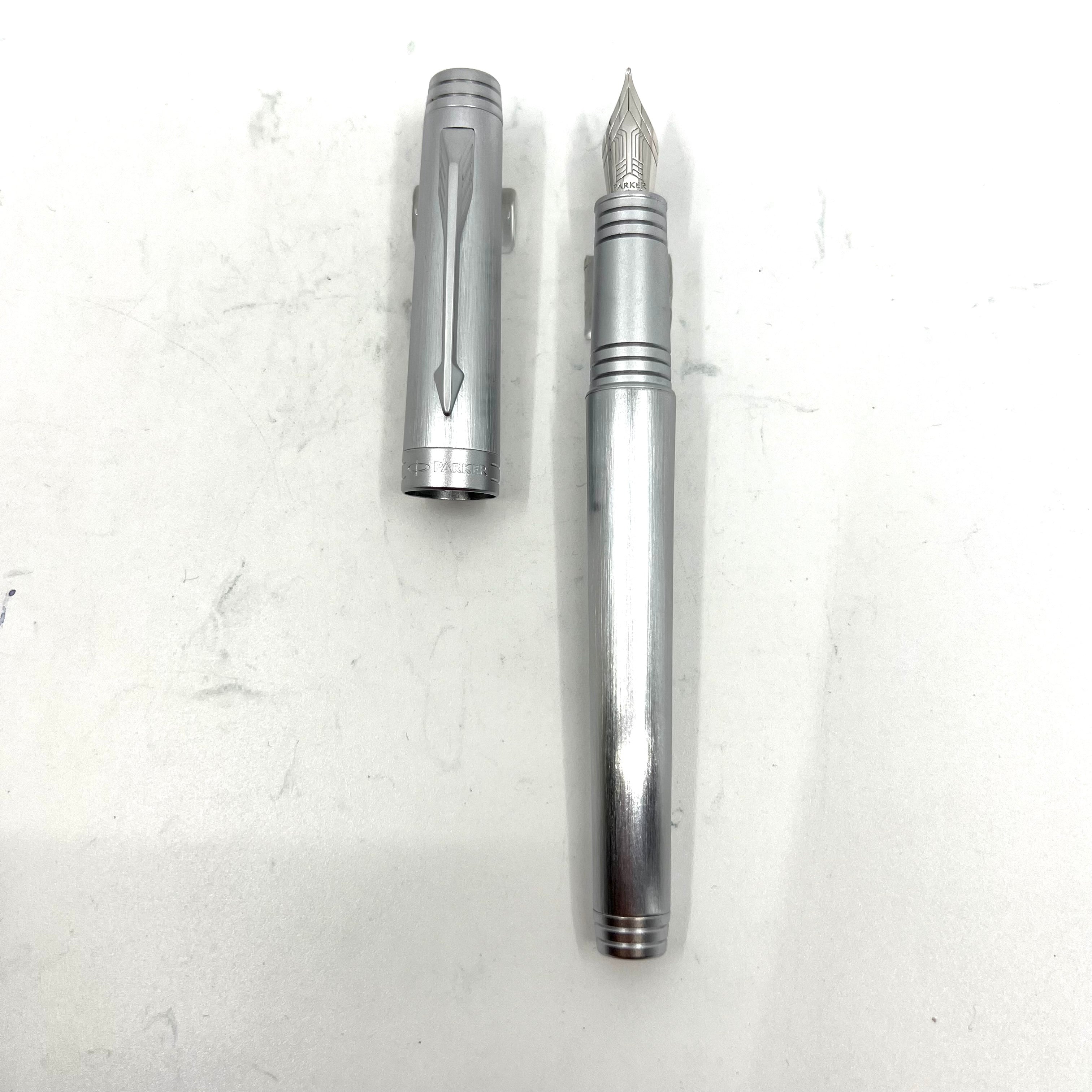 Parker Premier Brushed Stainless Steel Fountain Pen – Fountain Pen