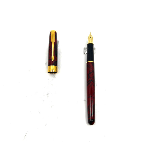 Parker Sonnet Fountain Pen - Red/Black Marbled Laque