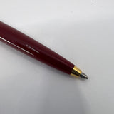 Cartier Diabolo Bordeaux Red  Ballpoint Pen - Gold-Plated Trim - RARE!