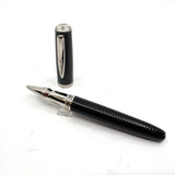 Waterford   Oversized Weighty Black Fluted Rollerball