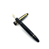 Montblanc Black Meisterstuck #146 LeGrand Fountain Pen - Semi Flex Fine 14kt Gold Nib