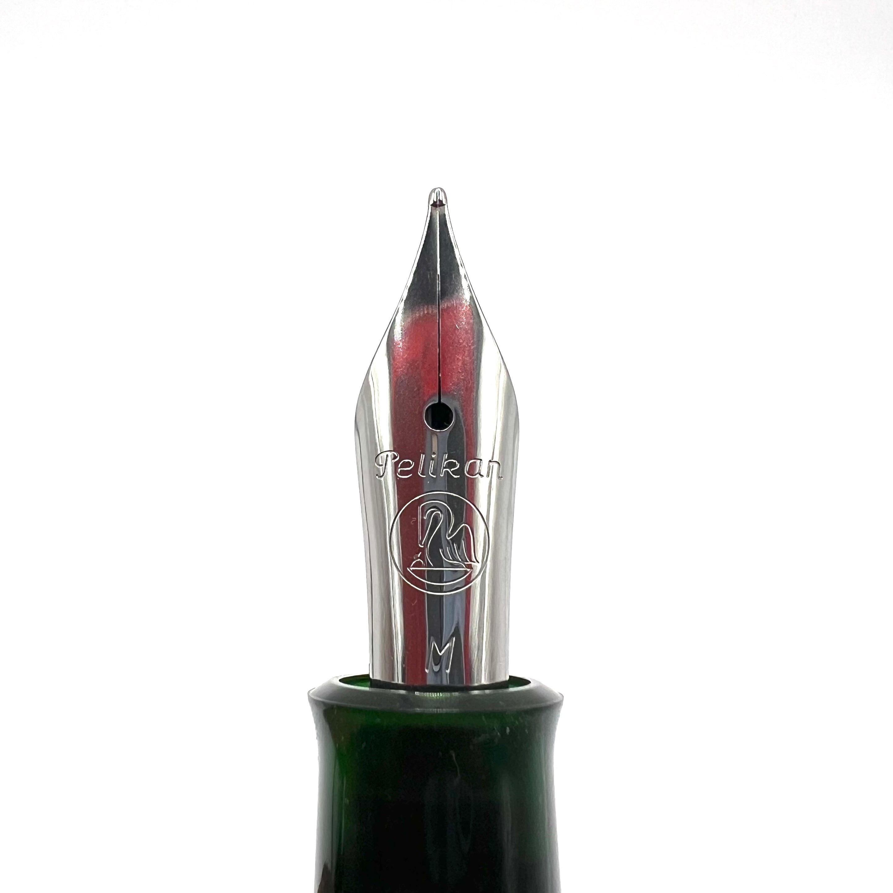 Pelikan Classic M205 Olivine Transparent Fountain Pen + Bottle of
