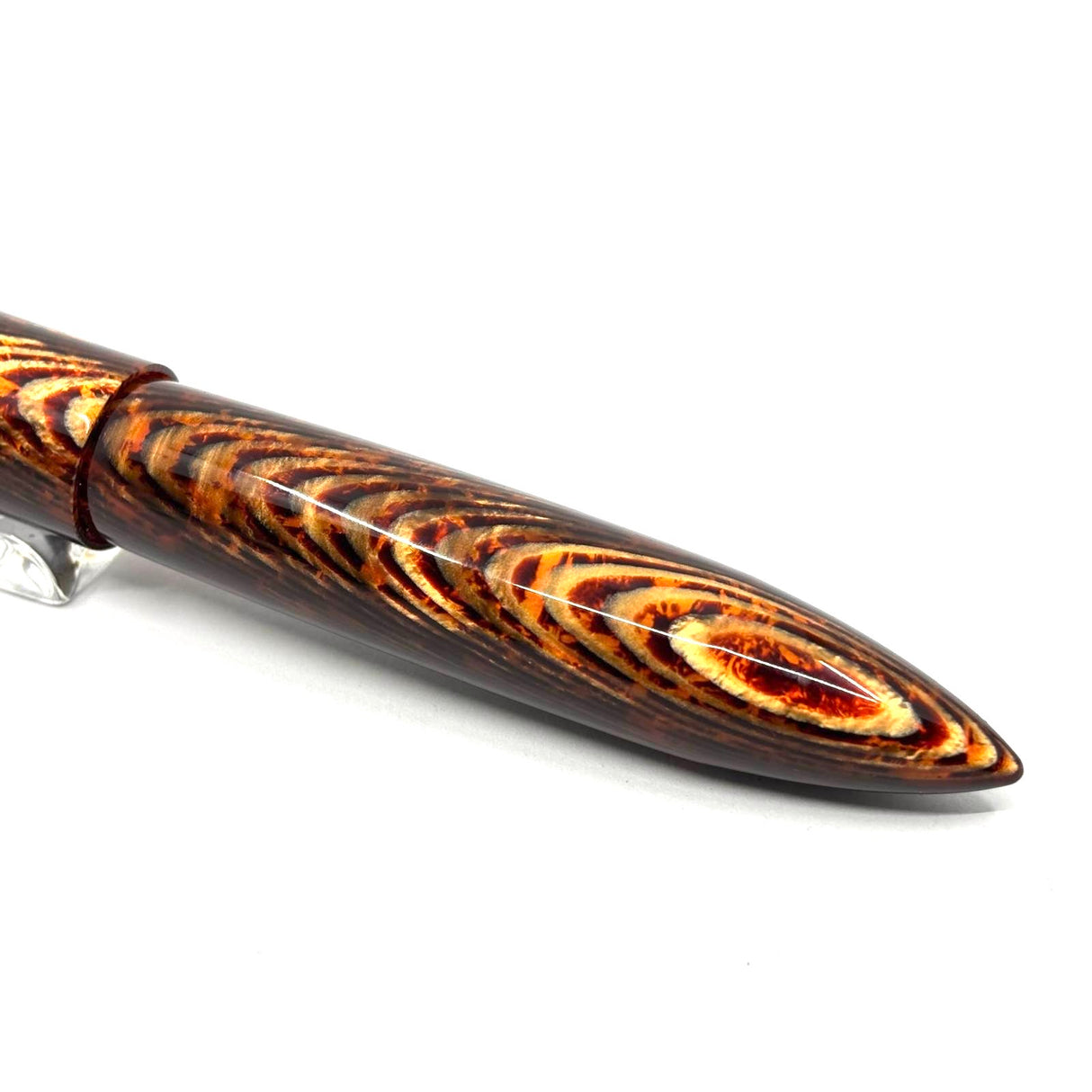 Oldwin (Paris) Torpedo Bronze Arco Spina (Fish Bone) Pattern  Celluloid LE Fountain Pen