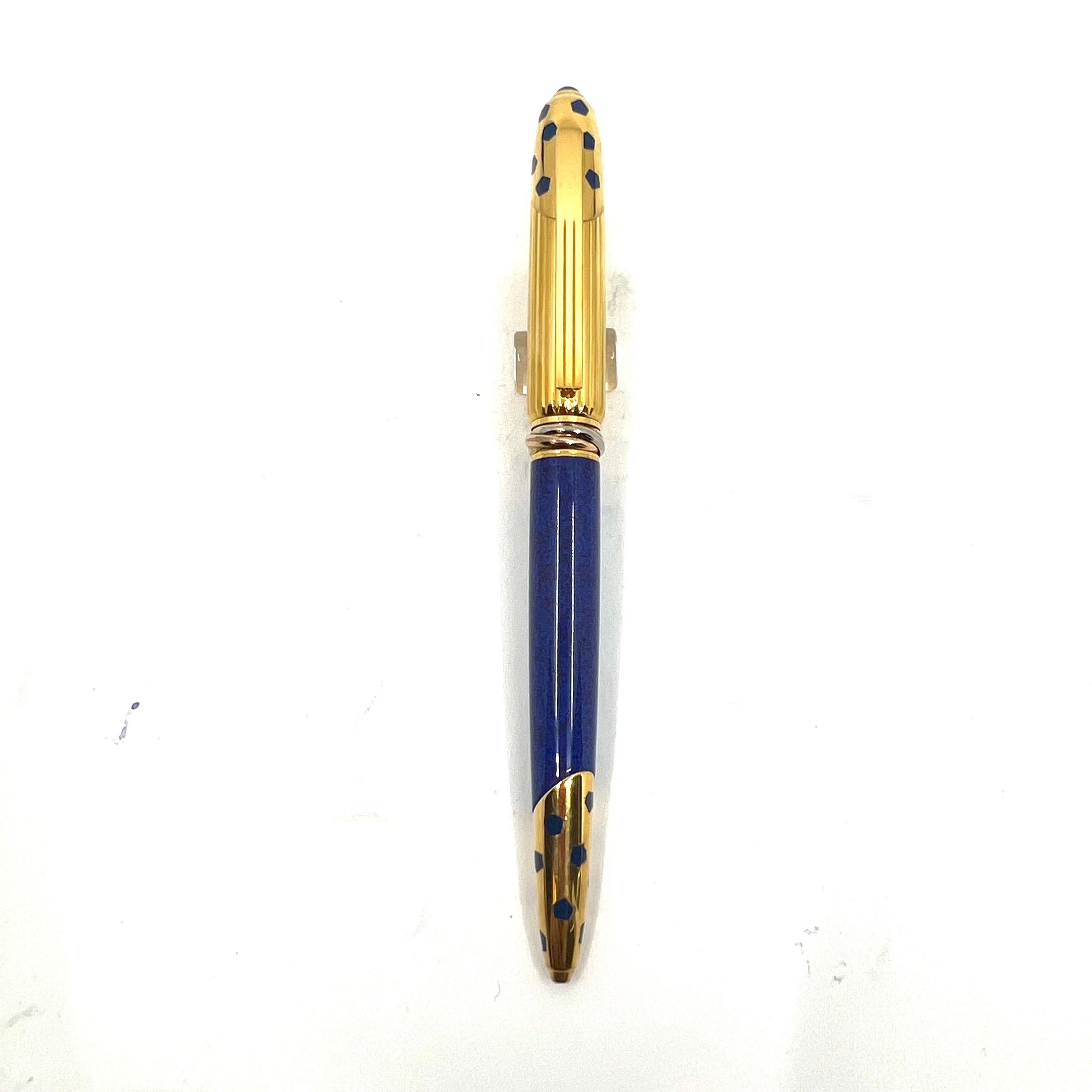 Cartier 限定ボールペン ネイビー 1847本 Cartier Panthere Blue Lacquer Ball Pen – Fountain Pen Hospital