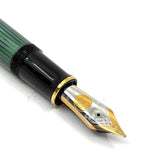 Pelikan Souveran M1000 Green Striped Barrel/Black Cap Fountain Pen