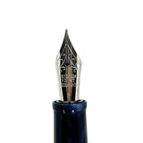 Taccia Staccato Lunar Blue Oversized Fountain Pen - Fine Stainless Steel Nib