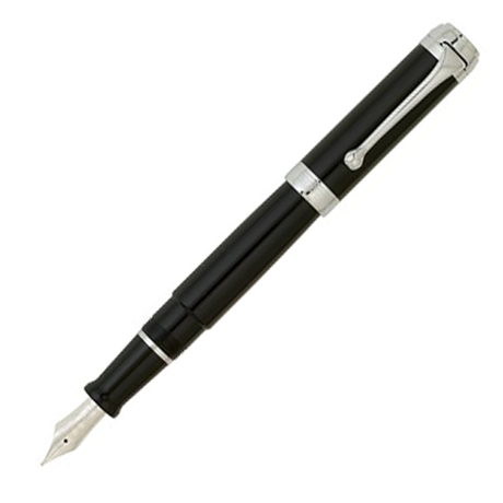 Aurora Talentum Black with Chrome Trim - Fountain Pen