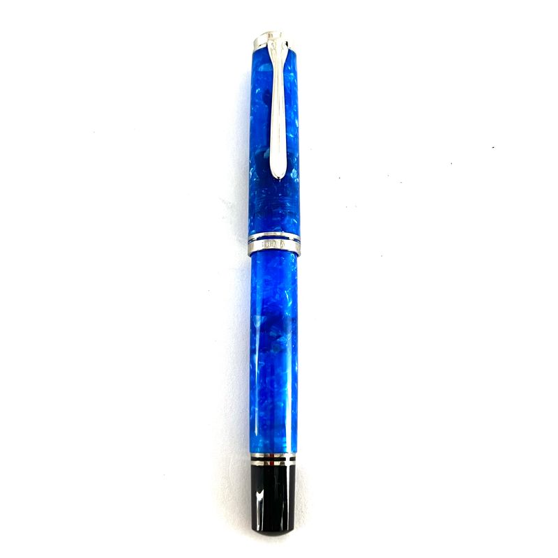 Pelikan Souveran M805 Marbled Blue O Blue Transparent Fountain Pen
