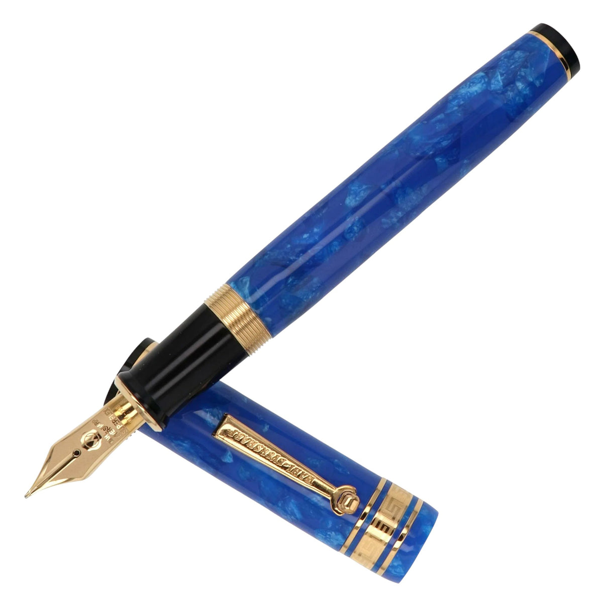 Wahl-Eversharp Decoband Amalfi Blue w/Gld Trim - Fountain Pen