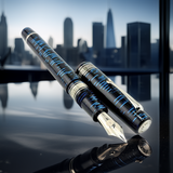 ASC Bologna Extra Blue "Wall Street" Skyscraper  Limited Edition Fountain Pen Collection