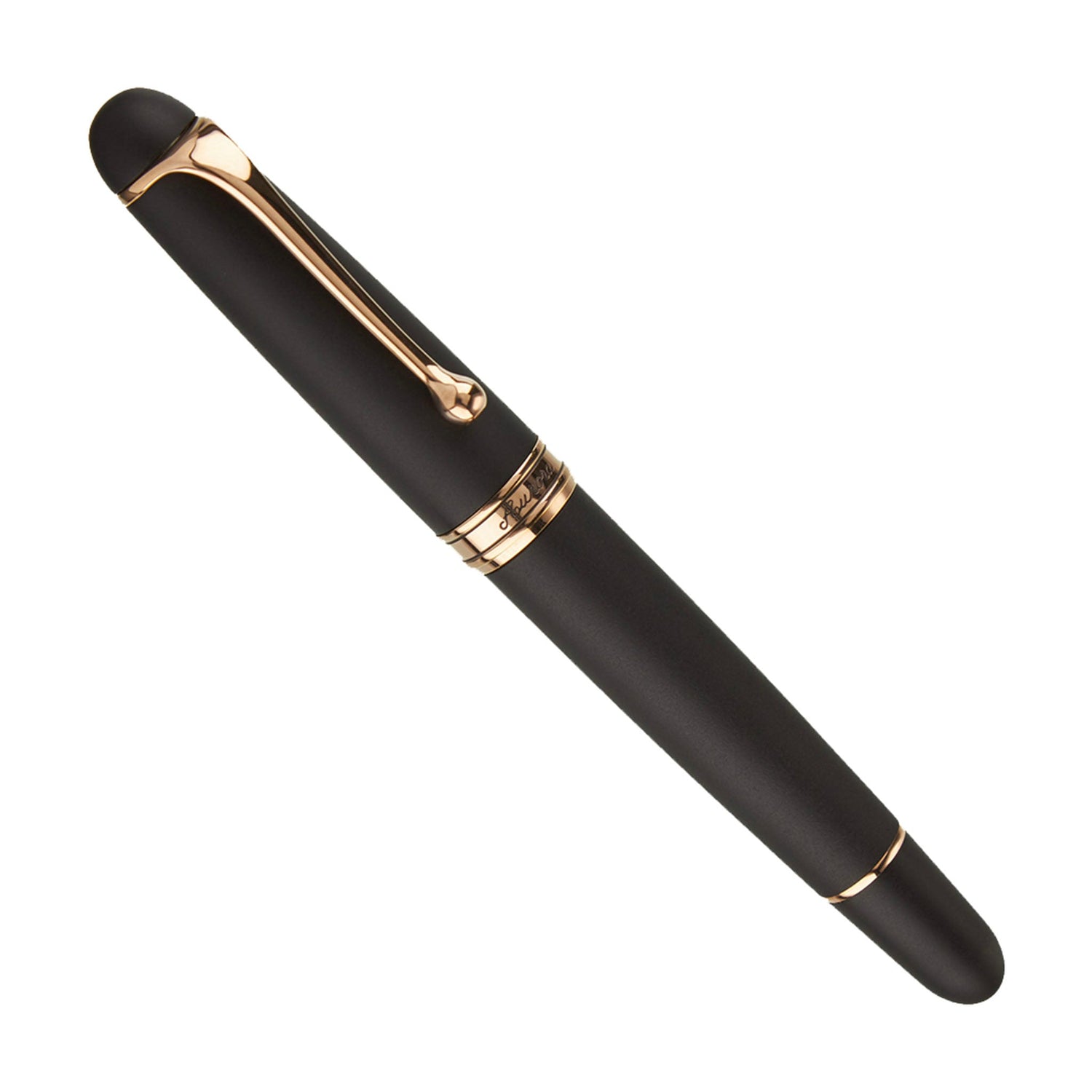 Aurora 88 Satin Black Resin w/Rose Gold Trim Fountain Pen – Fountain ...