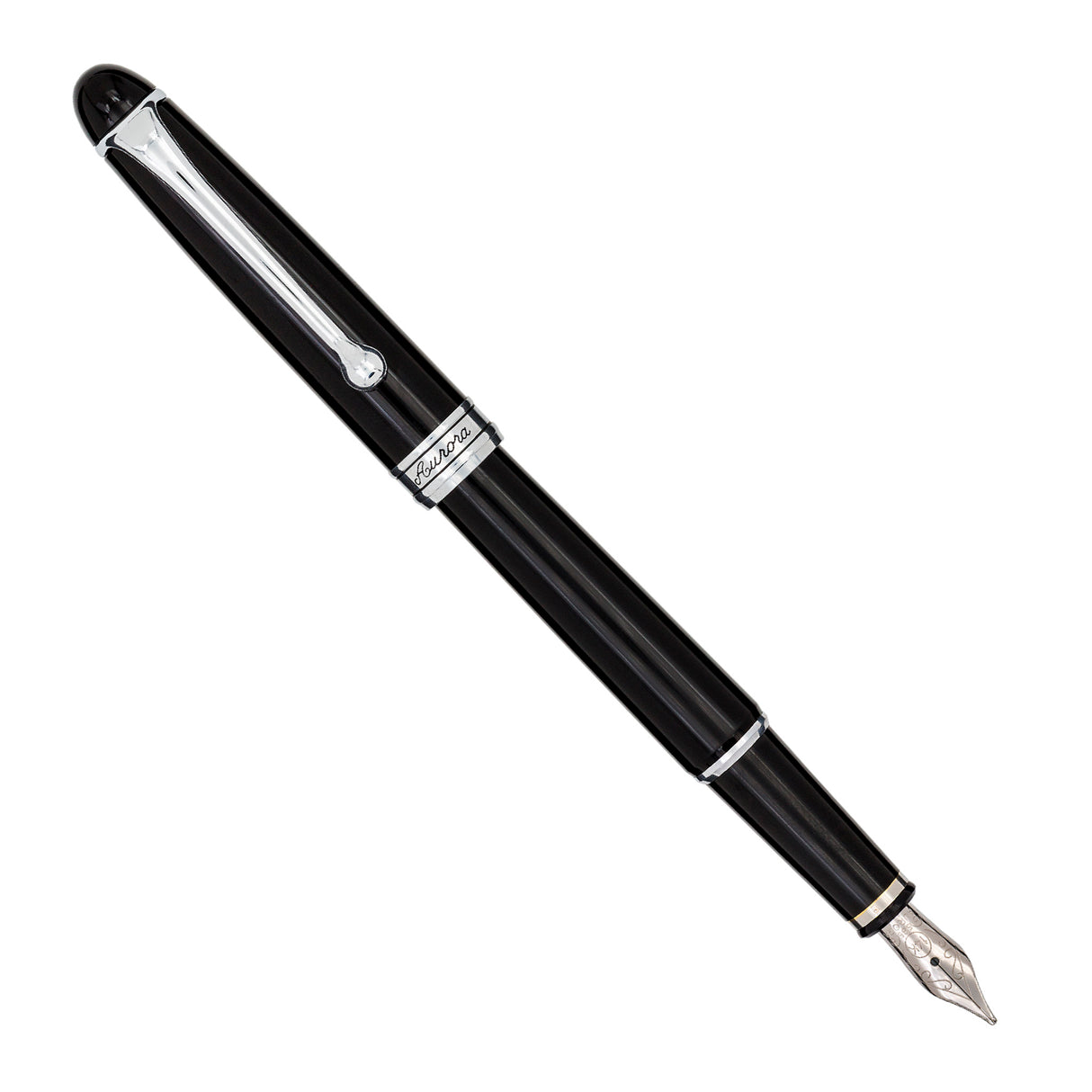 Aurora 88 Chrome Small w/ Nikargenta Trim Fountain Pen