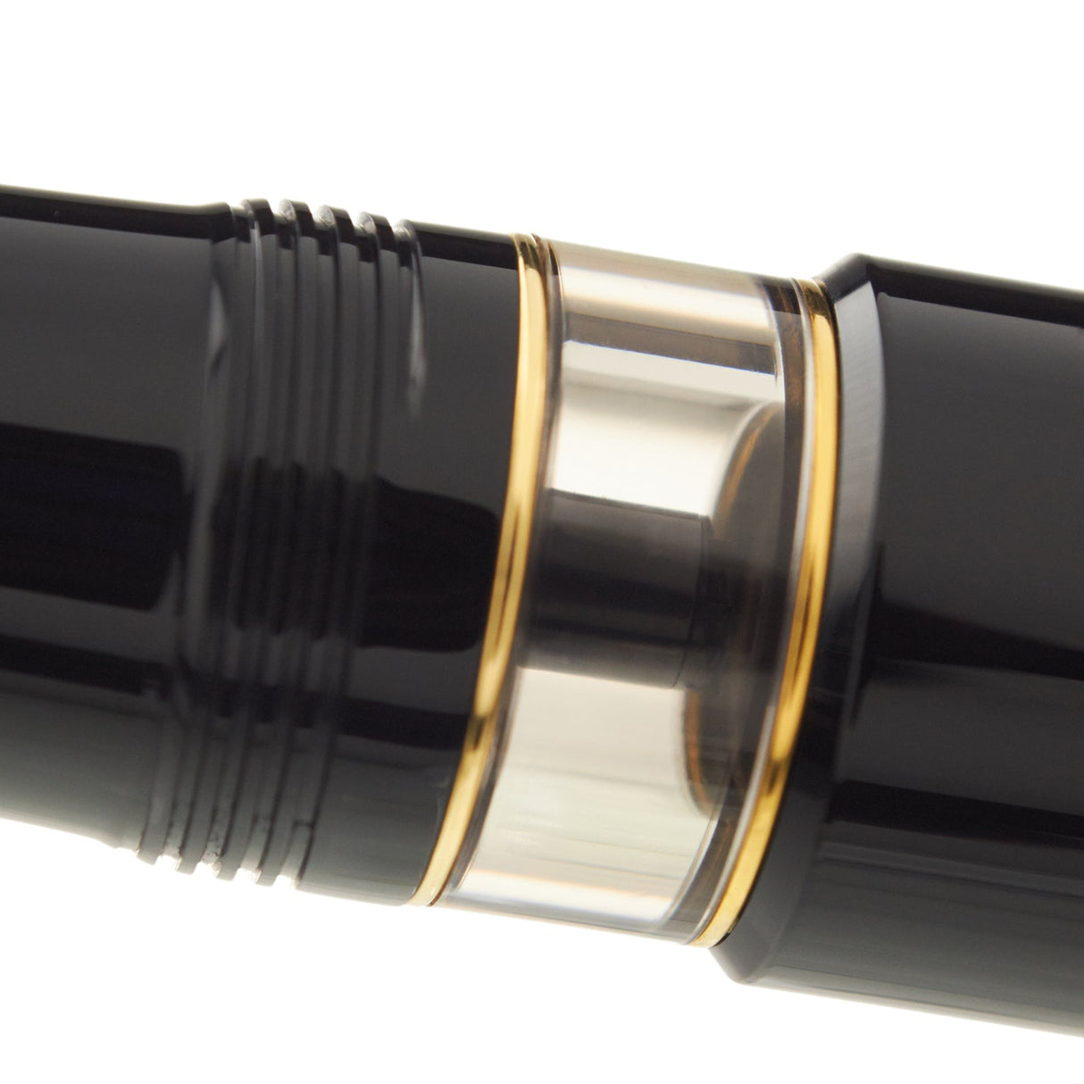 Aurora 88 Sterling Silver Cap / Black Barrel Large Fountain Pen