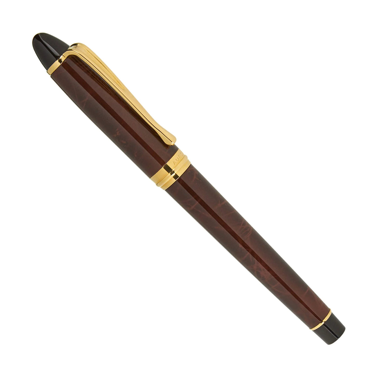 Aurora Ipsilon Deluxe Deluxe Turtle Brown - Fountain Pen w/ 14k Gold Nib