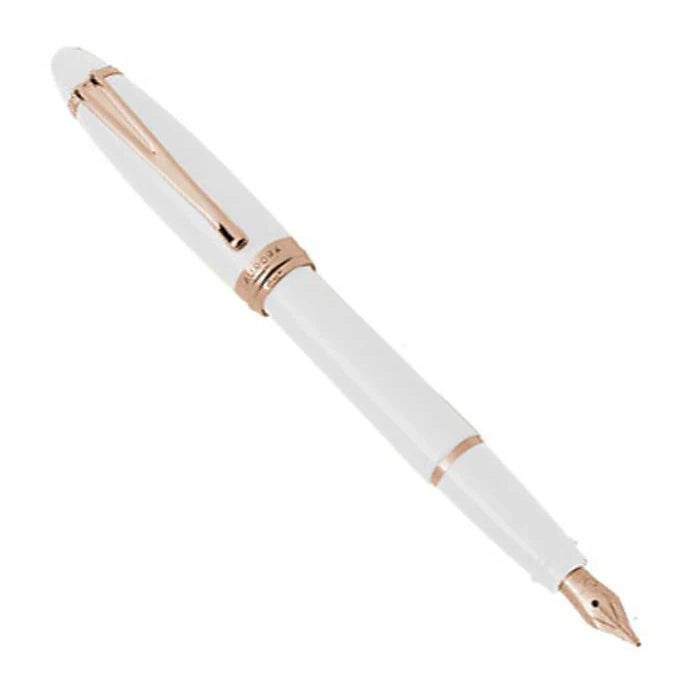 Aurora Ipsilon Seasons Winter White w/Rose Gold Trim - Fountain Pen