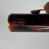 Parker Sonnet Lacque Firedance Red/Black Marbled Fountain Pen