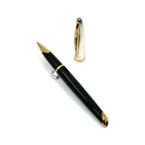 Waterman Carene Deluxe Black Barrel/Silver-Plated Cap Rollerball