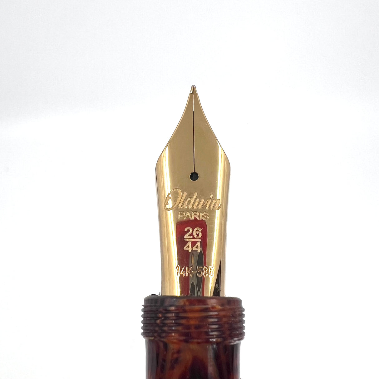 Oldwin (Paris) Torpedo Bronze Arco Spina (Fish Bone) Pattern Celluloid LE Fountain Pen