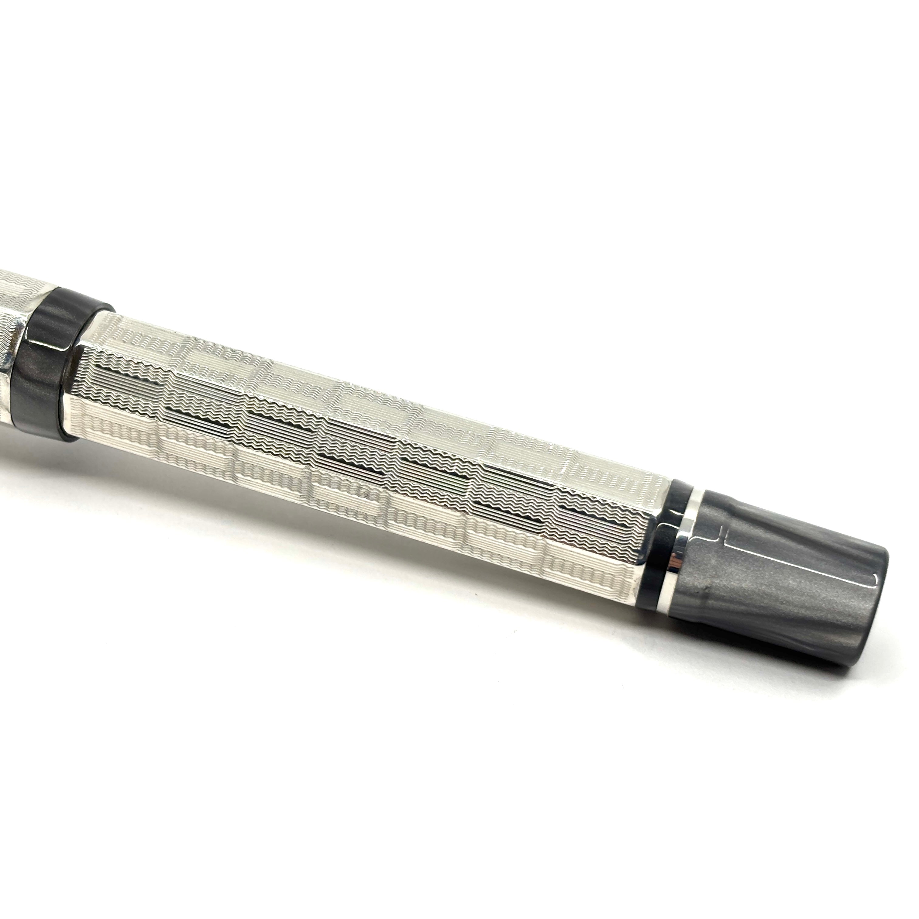 Montegrappa Privilege Deco Large Sterling Silver 8-Sided Fountain